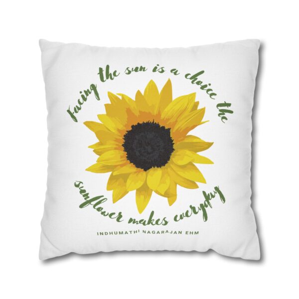 Face the Light Spun Polyester Square Pillow Case