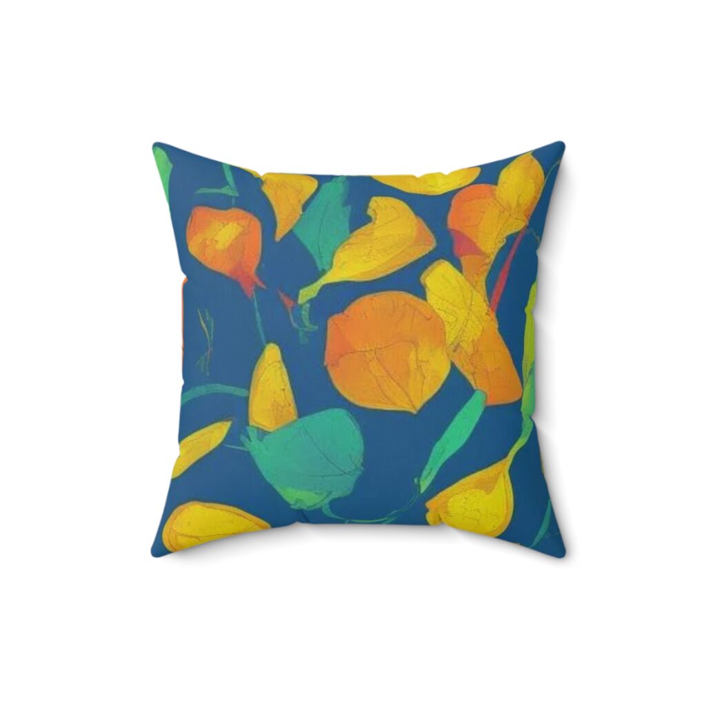 Arranged Image Colorful Plantain Spun Polyester Square Pillow
