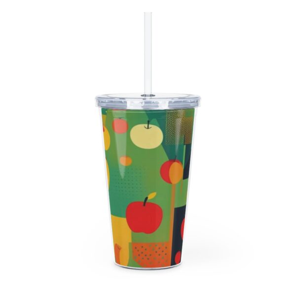 Mod Apple Plastic Tumbler with Straw - Image 3