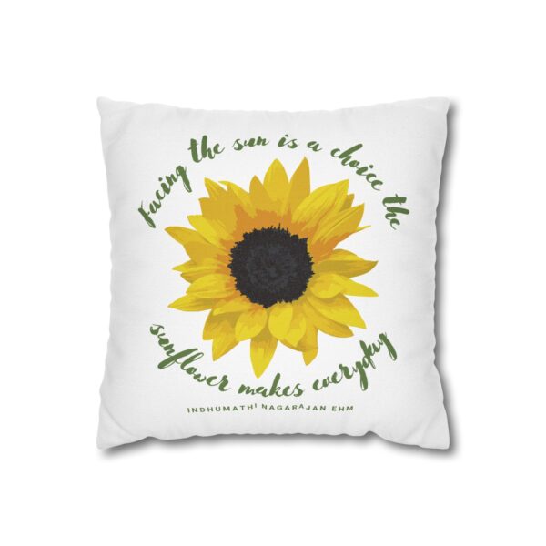 Face the Light Spun Polyester Square Pillow Case
