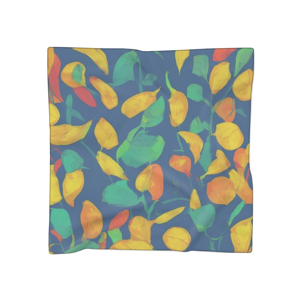 Arranged Image Colorful Plantain Poly Scarf