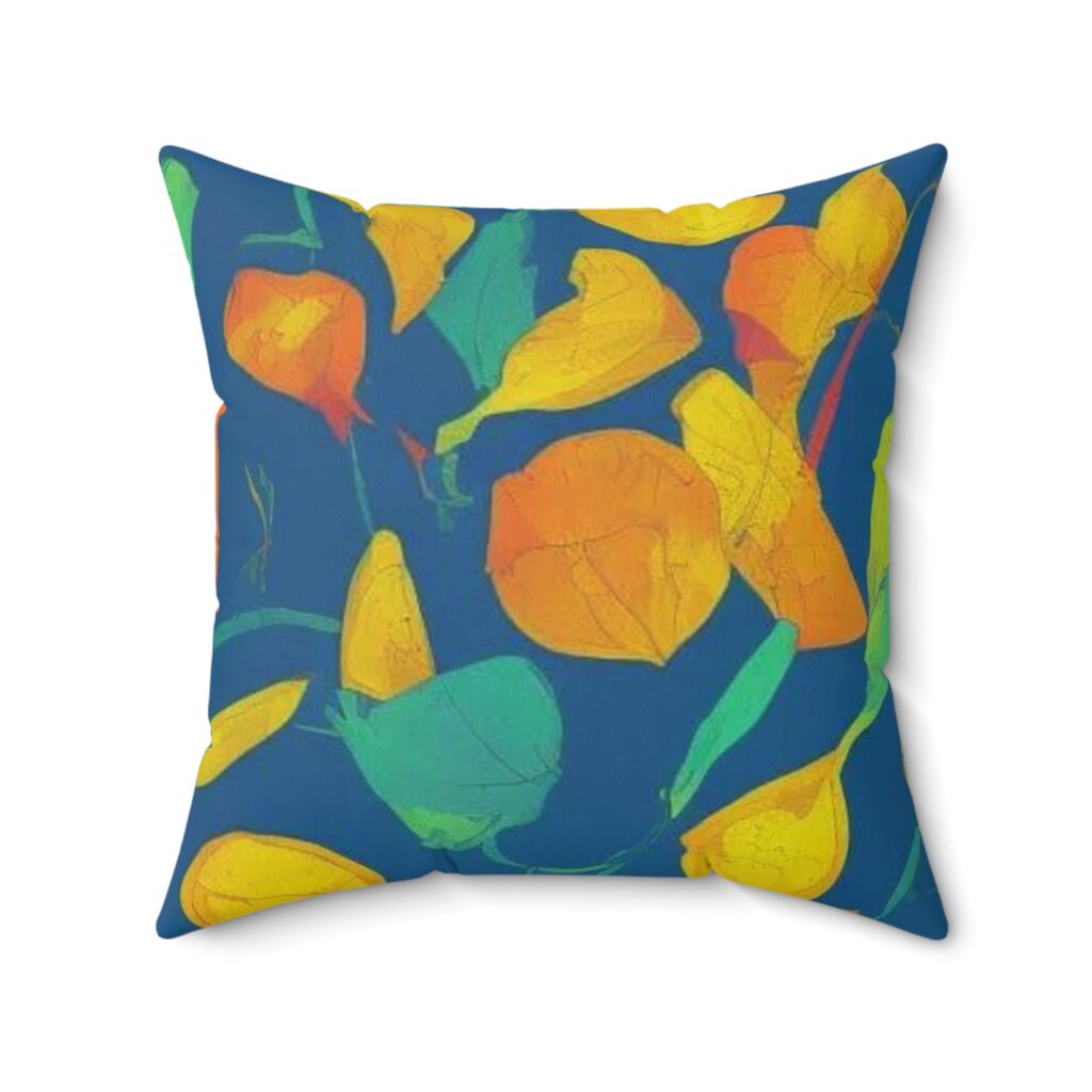 Arranged Image Colorful Plantain Spun Polyester Square Pillow