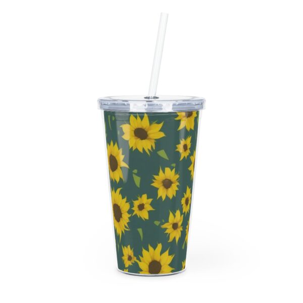 Face the Light Plastic Tumbler with Straw
