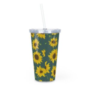 Face the Light Plastic Tumbler with Straw - Image 4