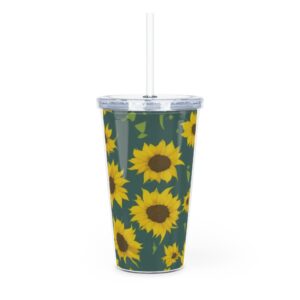 Face the Light Plastic Tumbler with Straw - Image 2