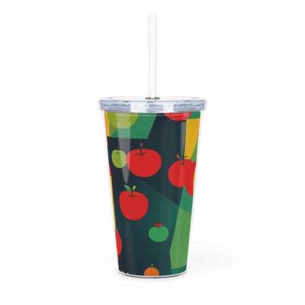 Mod Apple Plastic Tumbler with Straw - Image 2