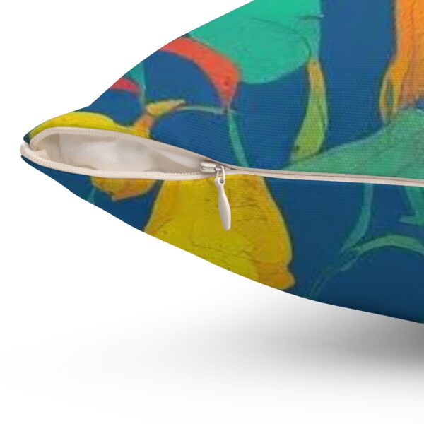 Arranged Image Colorful Plantain Spun Polyester Square Pillow - Image 6