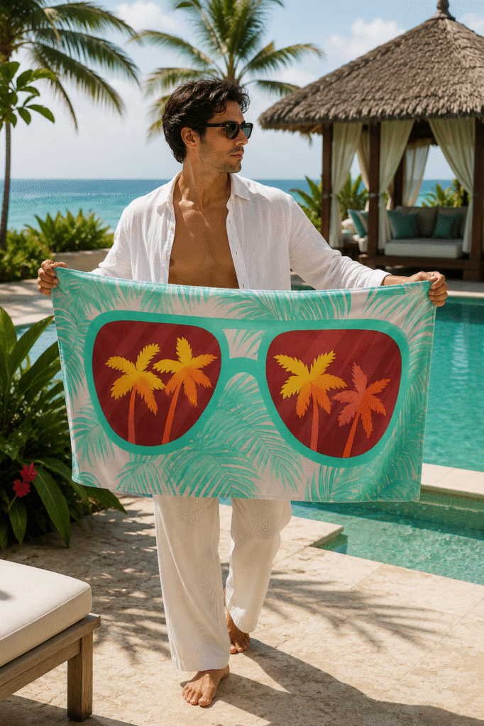 Arranged Image Retro Revive Vintage Visions Beach Towel