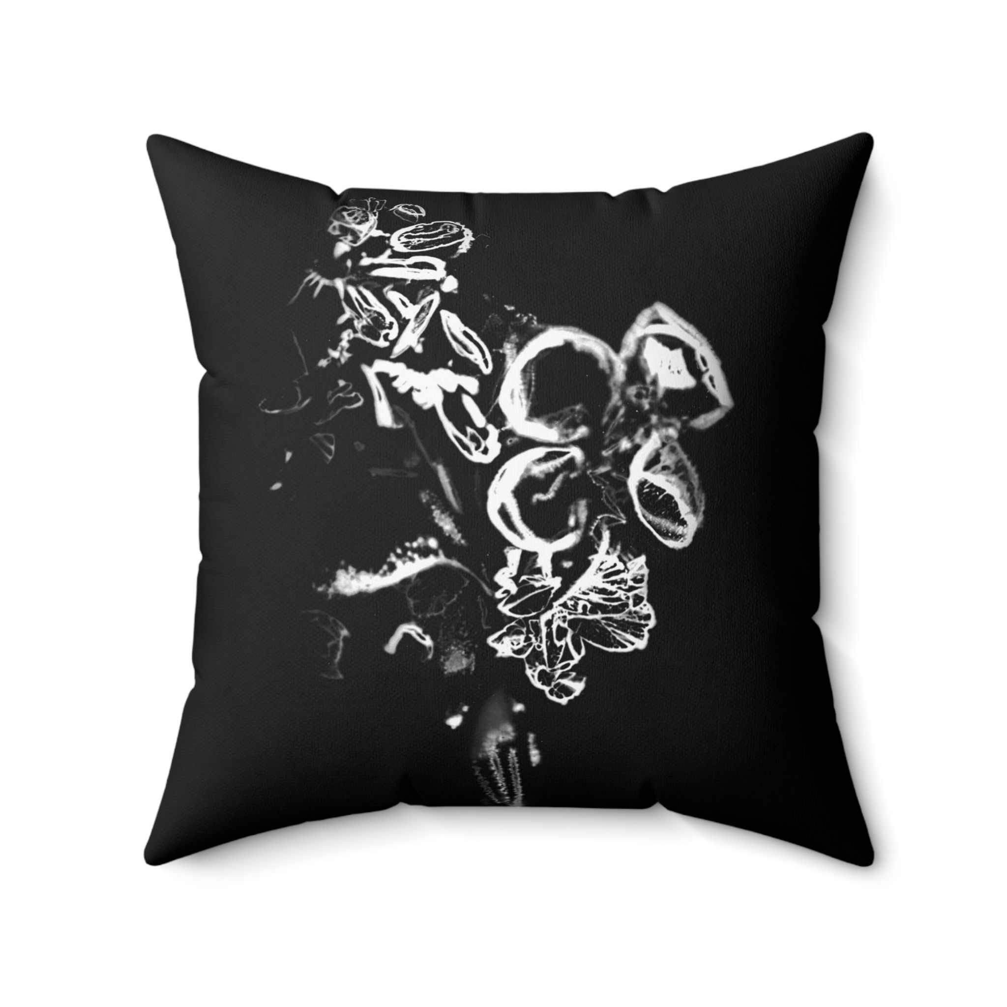 Electrography Flowers Spun Polyester Square Pillow - Image 5
