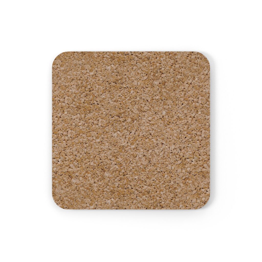 Face the Light Sunflower Pattern Cork Back Coaster