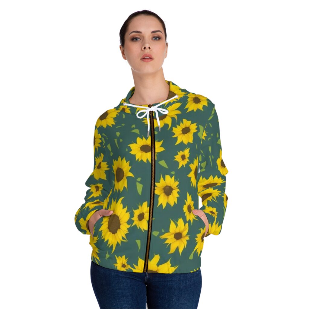 Face the Light Women’s Full-Zip Hoodie (AOP)