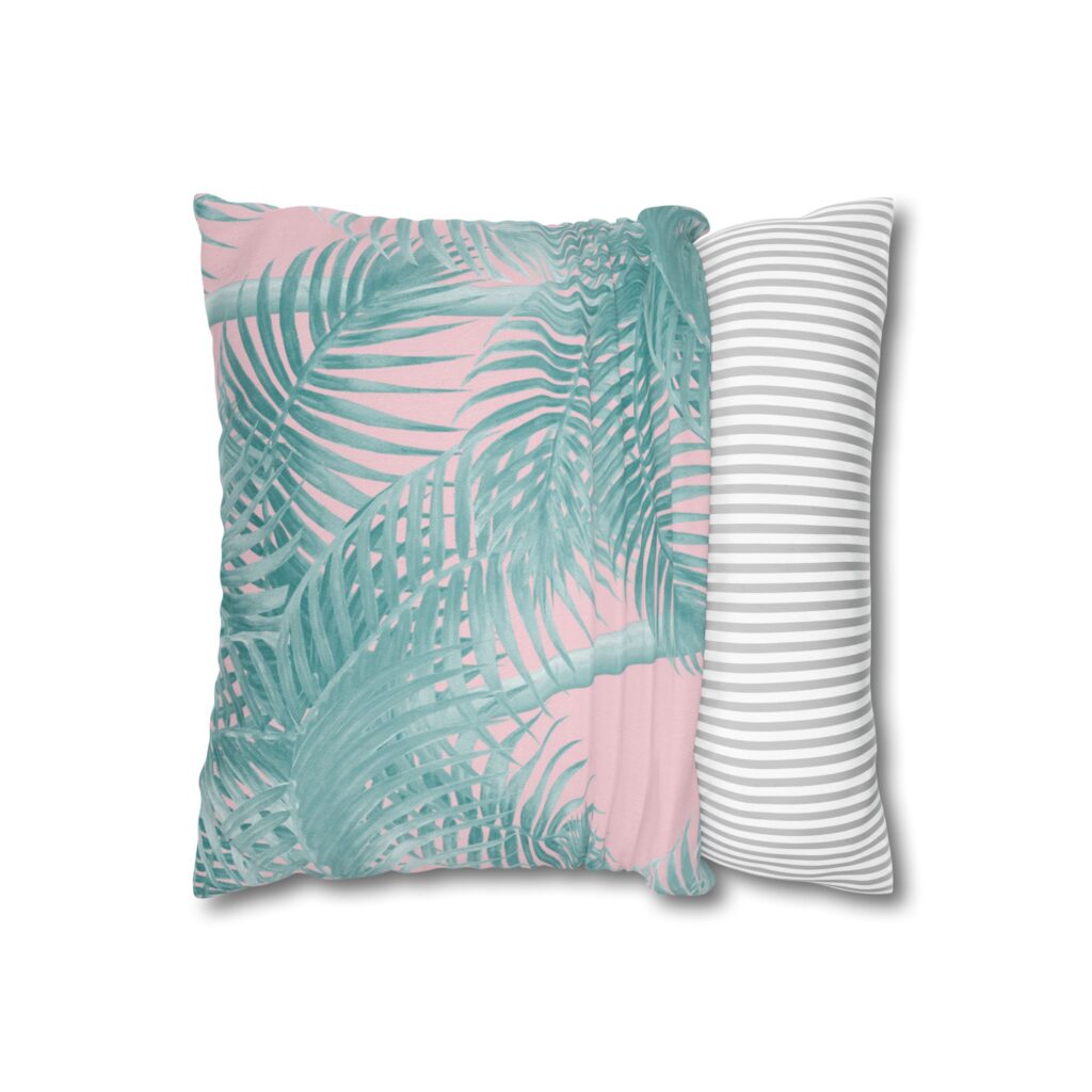 Arranged Image Sunglass Palm Spun Polyester Square Pillow Case