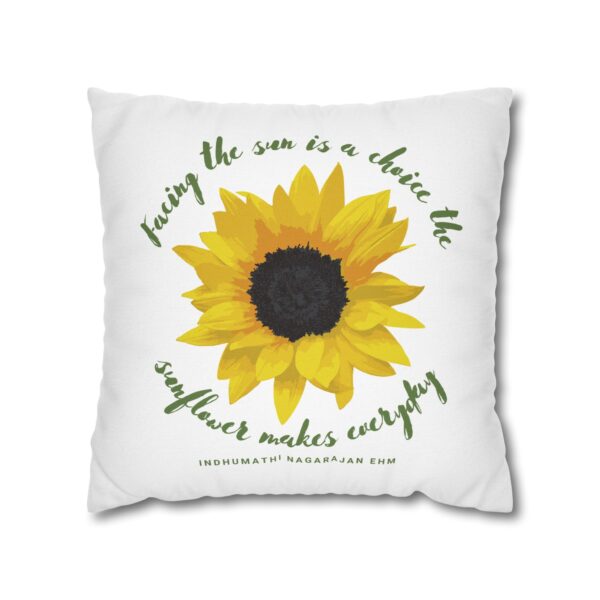 Face the Light Spun Polyester Square Pillow Case