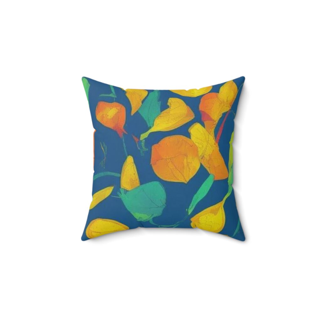 Arranged Image Colorful Plantain Spun Polyester Square Pillow