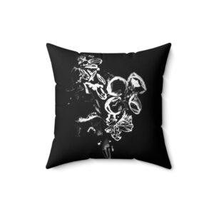 Electrography Flowers Spun Polyester Square Pillow - Image 4