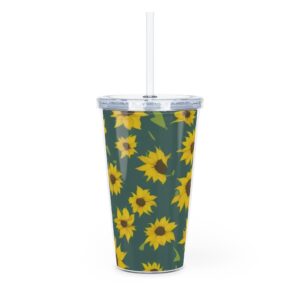 Face the Light Plastic Tumbler with Straw - Image 3