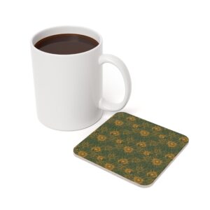 Face the Light Sunflower Pattern Cork Back Coaster - Image 3