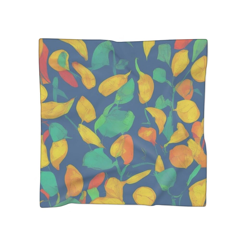 Arranged Image Colorful Plantain Poly Scarf