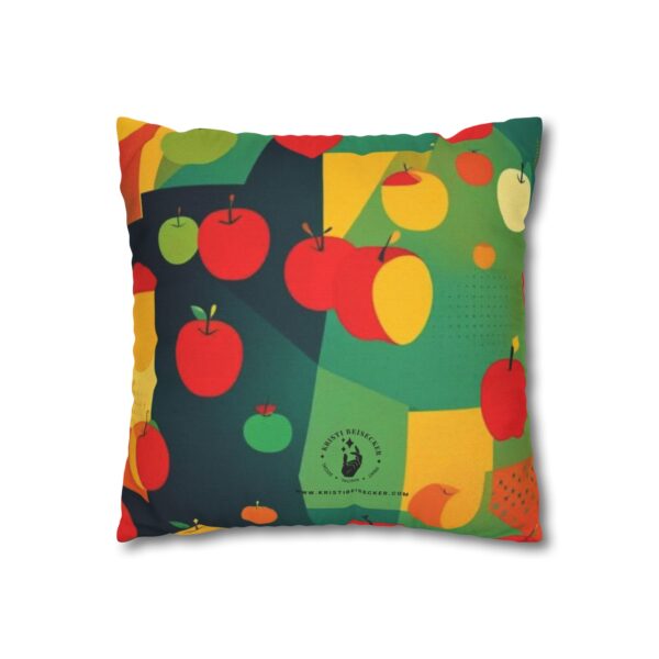 Mod Apple Spun Polyester Square Pillow Case - Image 3