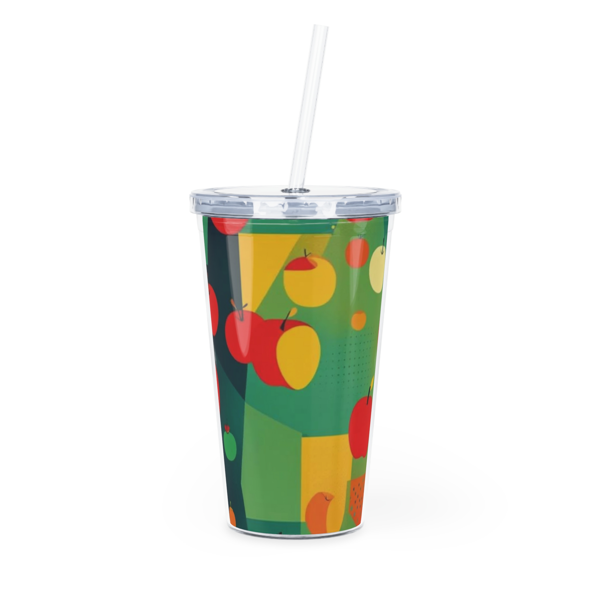 Mod Apple Plastic Tumbler with Straw - Image 5