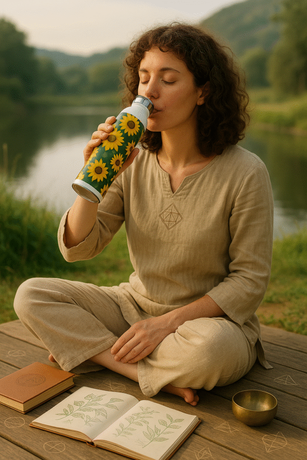 Facing the Sun Slim Water Bottle