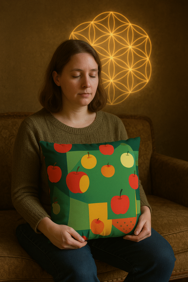Mod Apple Spun Polyester Square Pillow Case