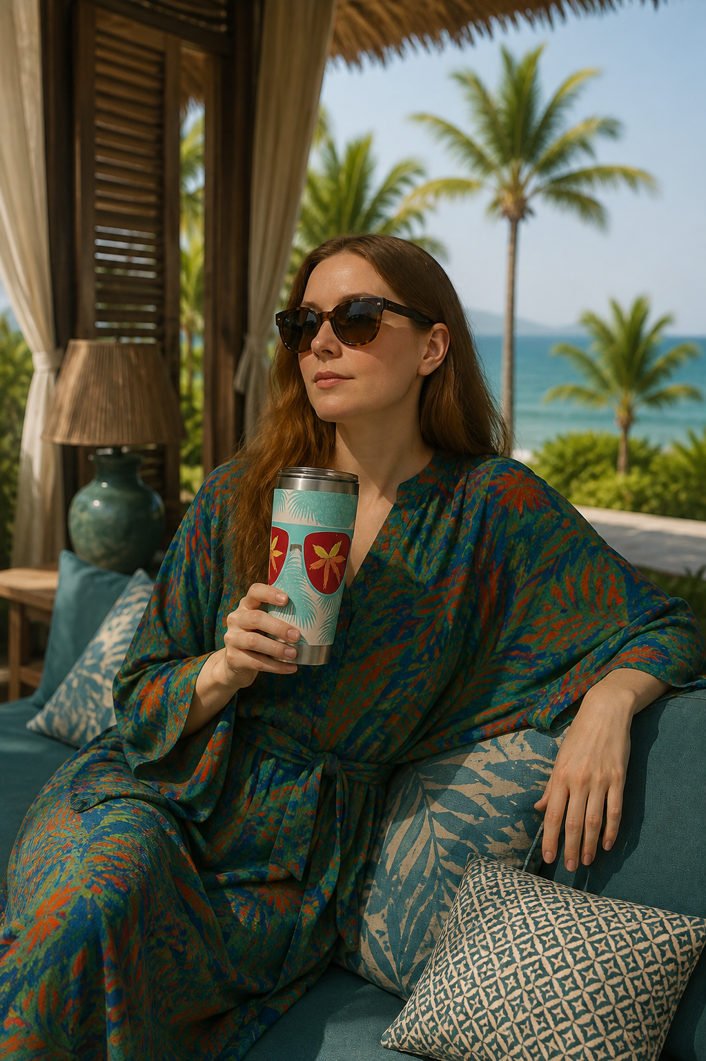 Arranged Image Sunglass Palm Vagabond 20oz Tumbler