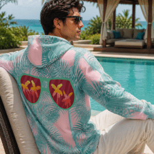 Arranged Image Sunglass Palm Fashion Hoodie (AOP)