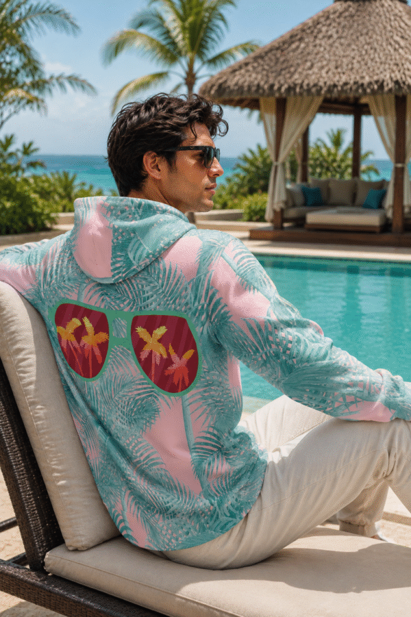 Arranged Image Sunglass Palm Fashion Hoodie (AOP)