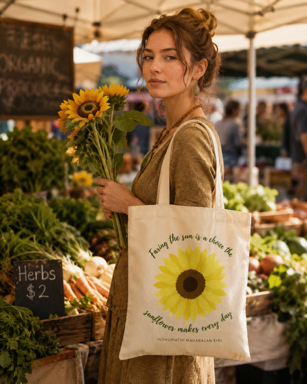Face the Light Natural Tote Bag