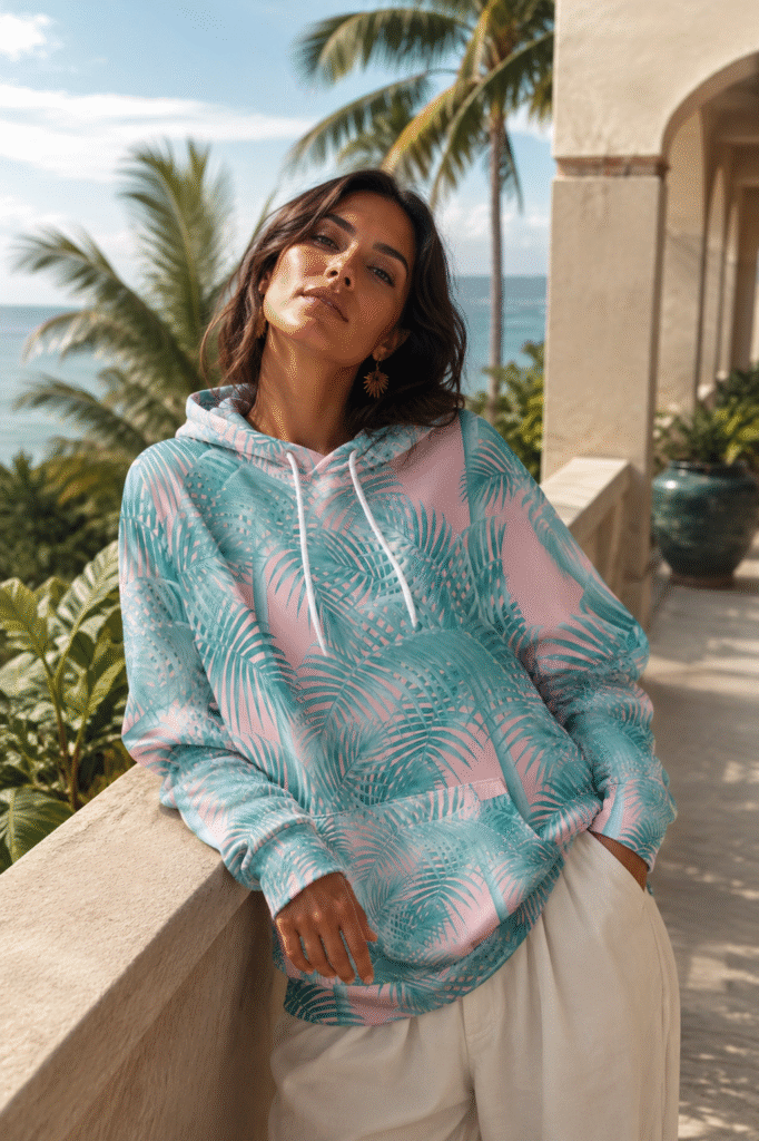 Arranged Image Sunglass Palm 01 Fashion Hoodie (AOP)